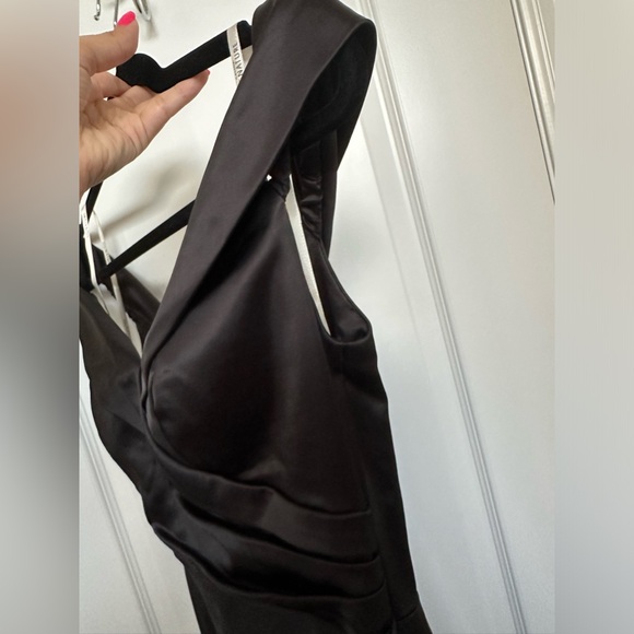 GALINA SIGNATURE satin off-the-shoulder mermaid dress - Black Bridesmaid Dress - Picture 8 of 13